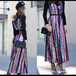 Crossover sequin dress